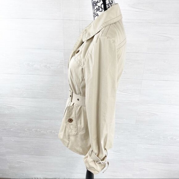 J Crew Khaki Travel Trench Belted Jacket - Picture 7 of 8